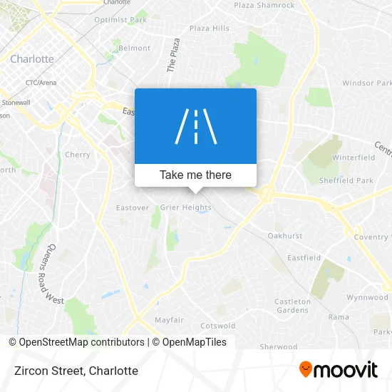 Mapa de Zircon Street
