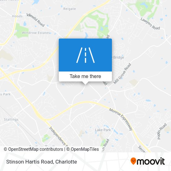 Stinson Hartis Road map