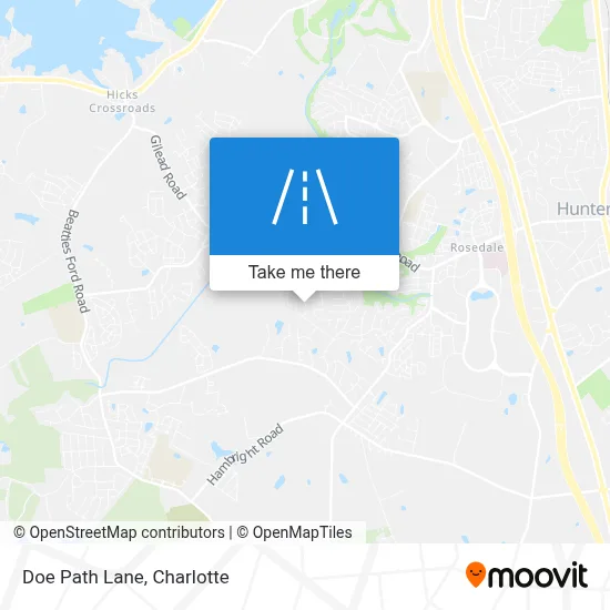 Doe Path Lane map