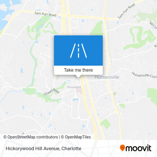 Hickorywood Hill Avenue map