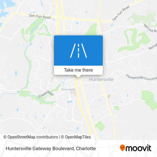 Mapa de Huntersville Gateway Boulevard