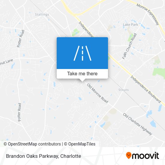 Brandon Oaks Parkway map