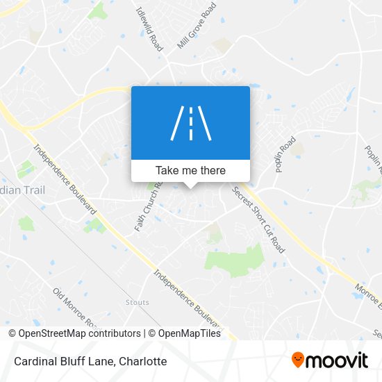Cardinal Bluff Lane map