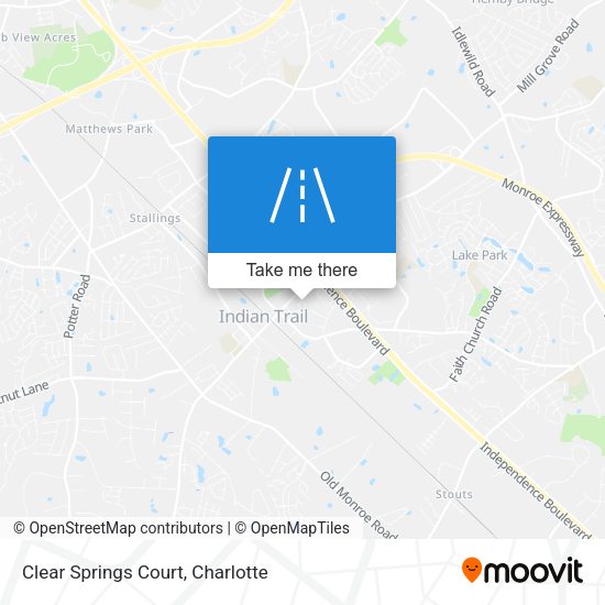 Clear Springs Court map