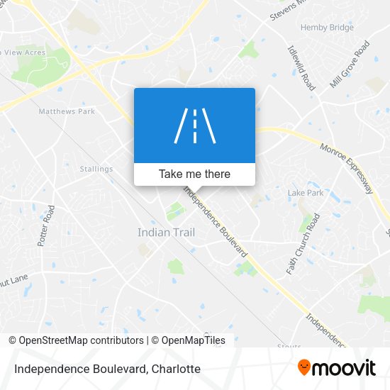 Independence Boulevard map