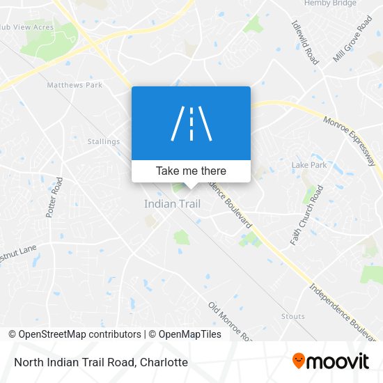 North Indian Trail Road map