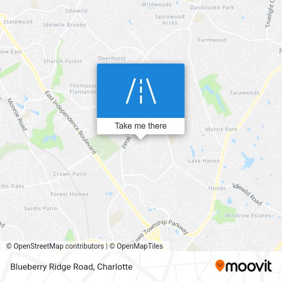 Blueberry Ridge Road map
