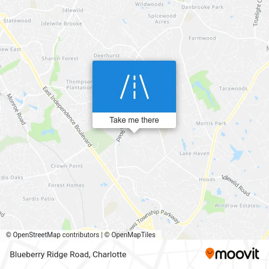Mapa de Blueberry Ridge Road