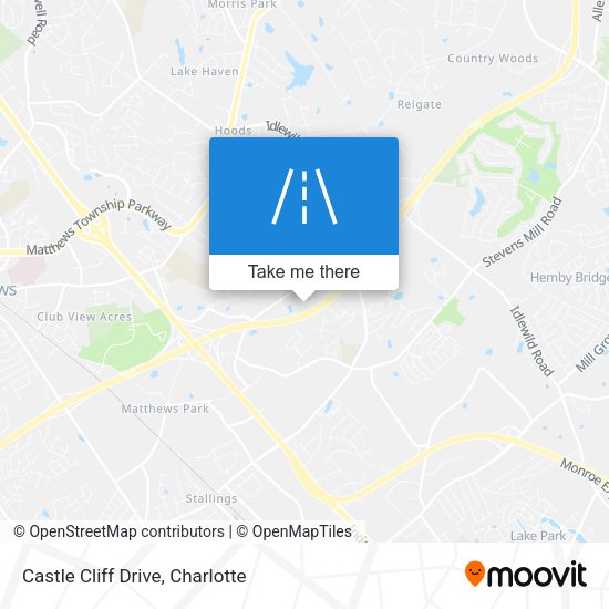 Castle Cliff Drive map