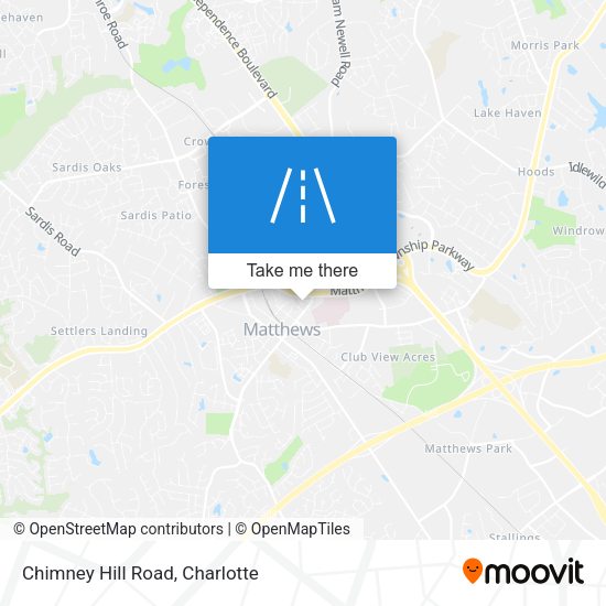 Chimney Hill Road map