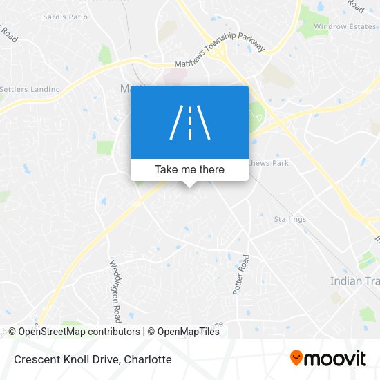 Crescent Knoll Drive map