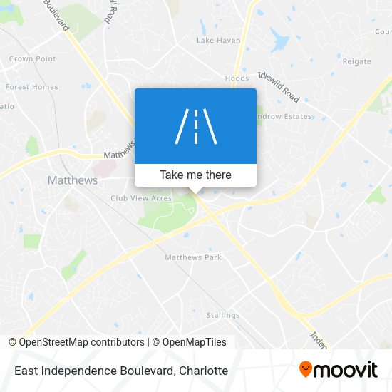 East Independence Boulevard map
