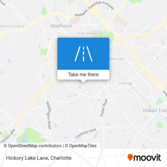 Hickory Lake Lane map