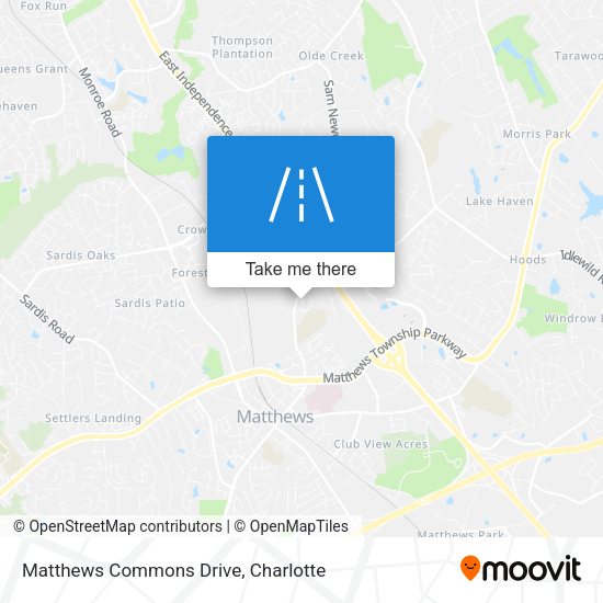Matthews Commons Drive map