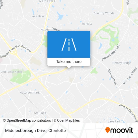 Middlesborough Drive map