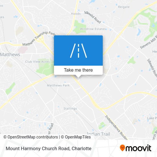 Mount Harmony Church Road map