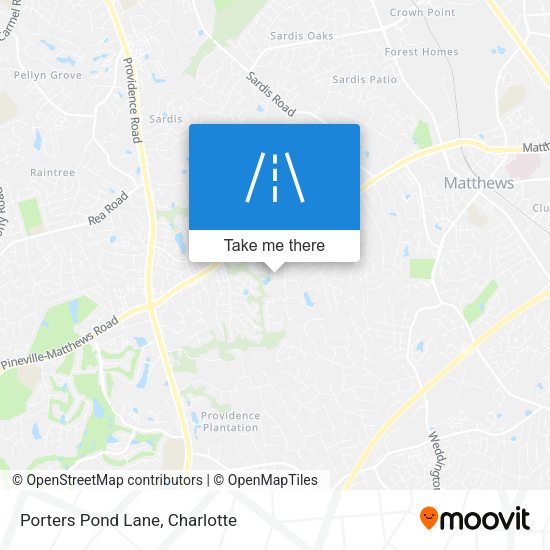 Porters Pond Lane map