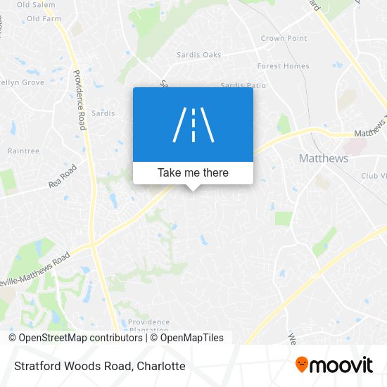 Stratford Woods Road map