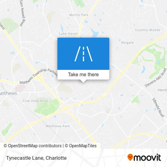 Tynecastle Lane map