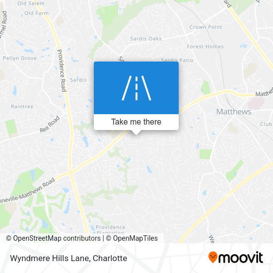 Wyndmere Hills Lane map