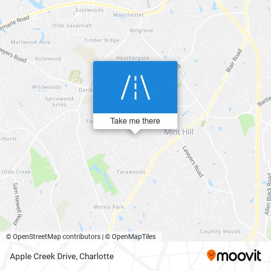 Apple Creek Drive map