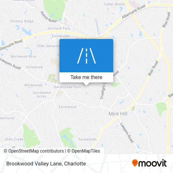 Brookwood Valley Lane map