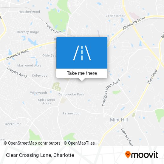 Mapa de Clear Crossing Lane