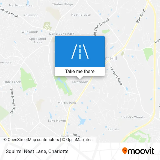 Squirrel Nest Lane map
