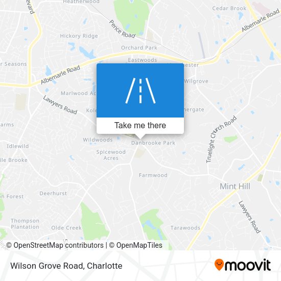 Wilson Grove Road map