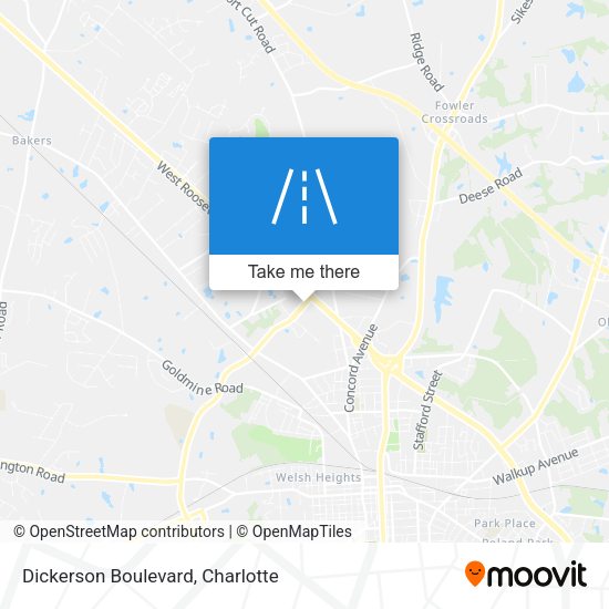 Dickerson Boulevard map