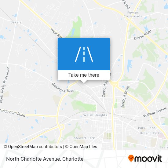 North Charlotte Avenue map