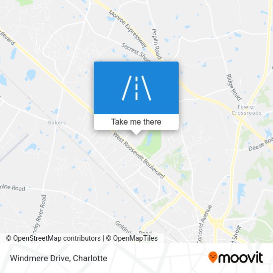 Mapa de Windmere Drive