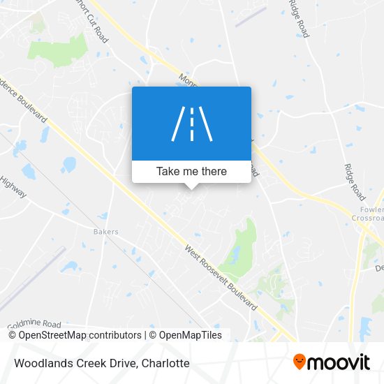Woodlands Creek Drive map