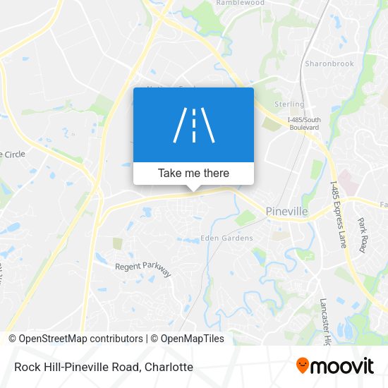 Rock Hill-Pineville Road map