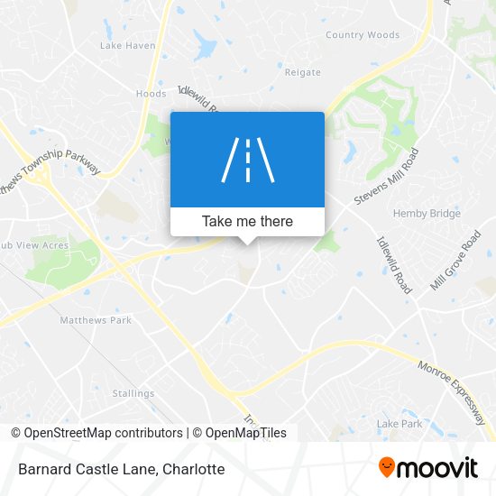 Barnard Castle Lane map