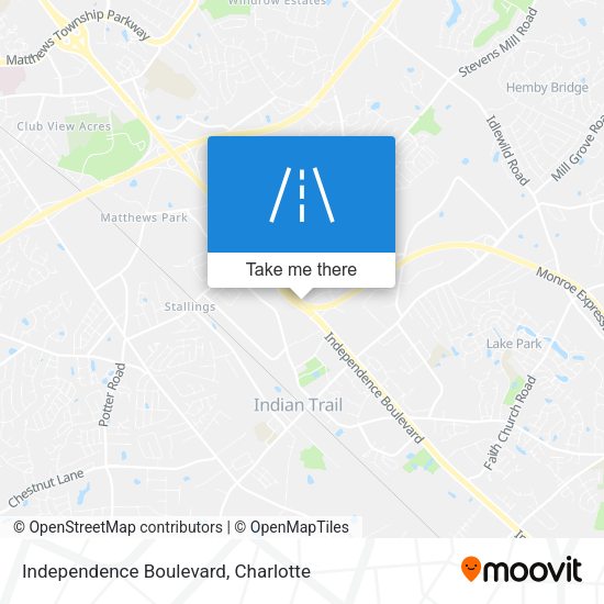 Independence Boulevard map