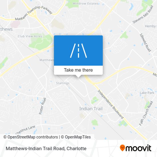 Matthews-Indian Trail Road map