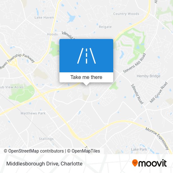 Middlesborough Drive map