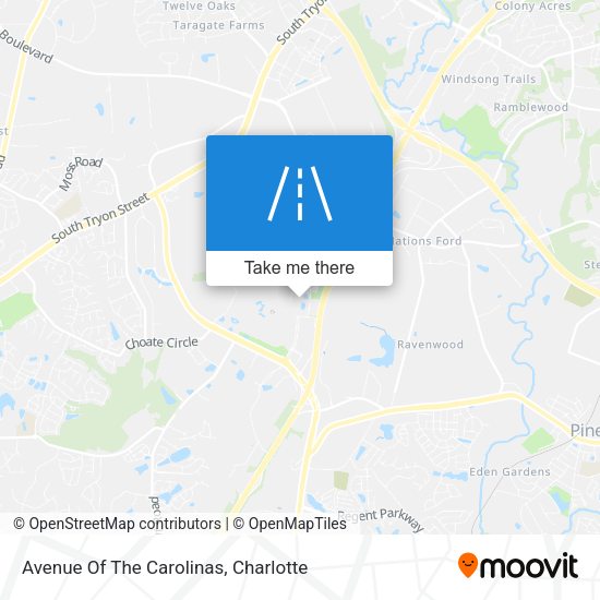 Avenue Of The Carolinas map