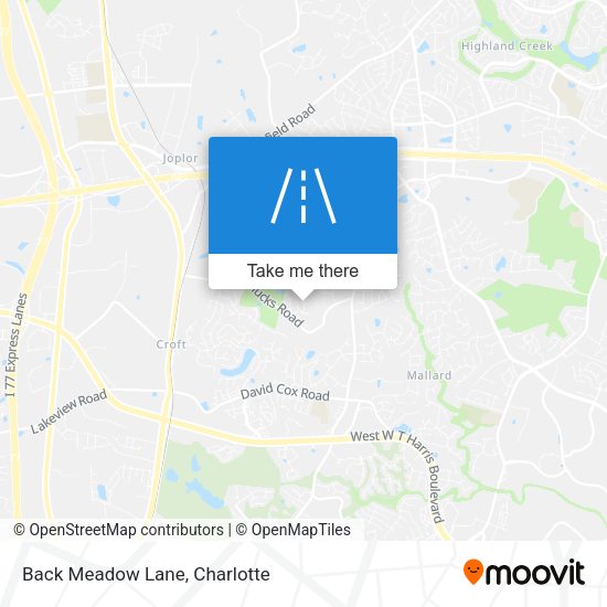 Back Meadow Lane map