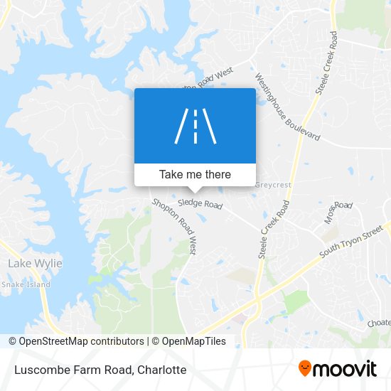 Luscombe Farm Road map