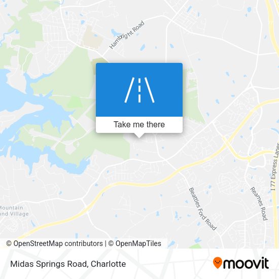 Midas Springs Road map