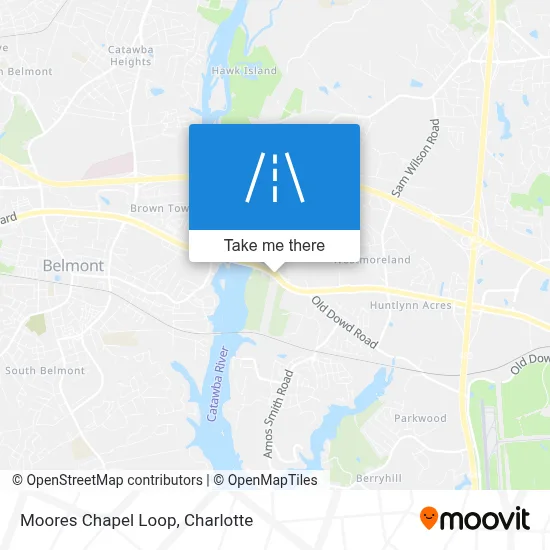 Moores Chapel Loop map