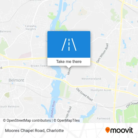 Moores Chapel Road map
