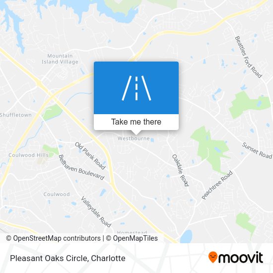 Mapa de Pleasant Oaks Circle
