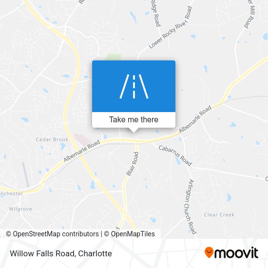 Willow Falls Road map