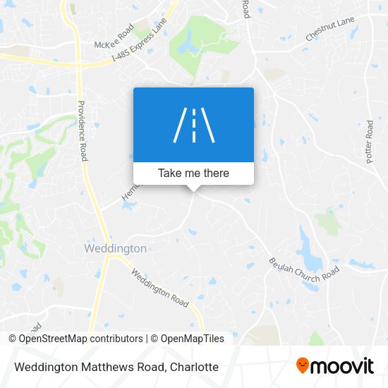 Weddington Matthews Road map