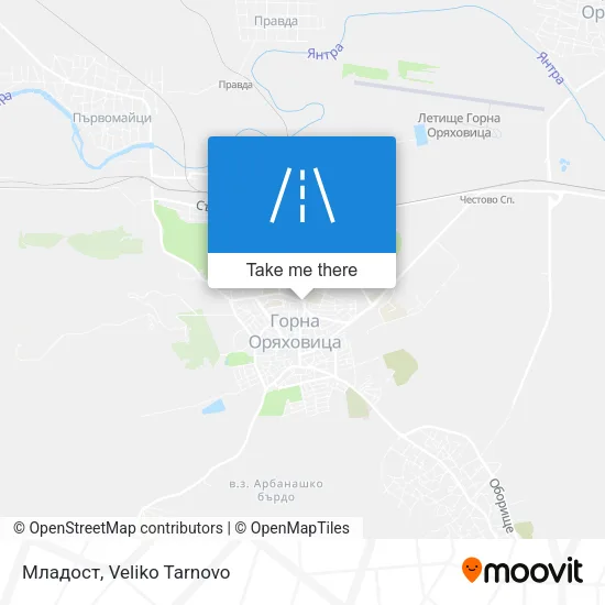 Младост map