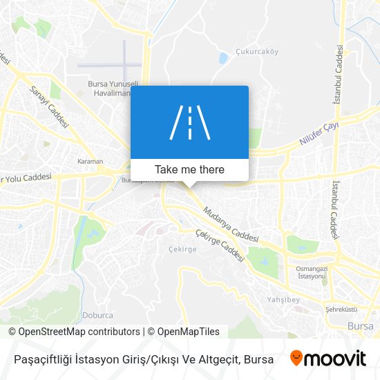 Paşaçiftliği İstasyon Giriş / Çıkışı Ve Altgeçit map