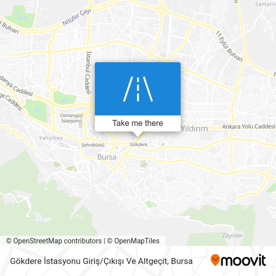 Gökdere İstasyonu Giriş / Çıkışı Ve Altgeçit map